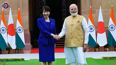 Indian Prime Minister Narendra Modi with Japanese Prime Minister Sanae Takaichi