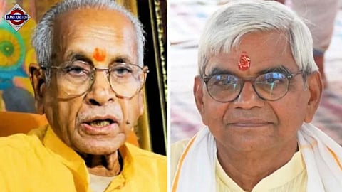 Ram Mandir Trust accepts Champat Rai's (L) resignation, names Krishna Mohan (R) as interim chief.