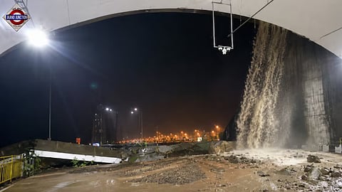 Heavy rain triggered landslides and floods lead to trains being halted, closure of expressway.
