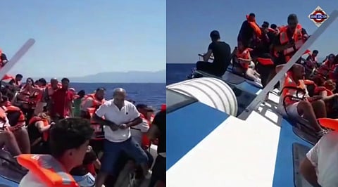 Rescue teams search waters off northern Cyprus after a ferry carrying 267 people capsized, leaving six dead and 172 rescued.