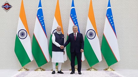 PM Narendra Modi in Uzbekistan.