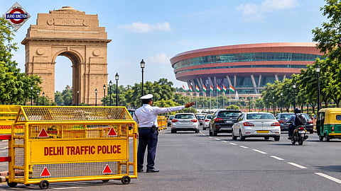 Delhi traffic curbs till 10pm for BRICS rehearsal.