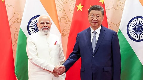 Indian Prime Minister Narendra Modi with Chinese President Xi JInping