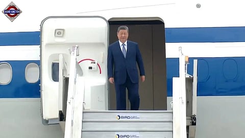  Xi  Jinping lands in Delhi for BRICS