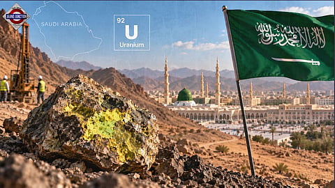 Saudi Arabia announces discovery of uranium-bearing ore and rare earth minerals in the Medina region
