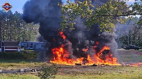 An F-16 pilot safely ejected before the fighter jet crashed Thursday in rural Michigan.