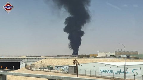 Fire and Smoke Over Riyadh Airport After Houthi Drone Strike Claim