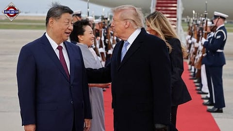 Xi jinping with Donald Trump 
