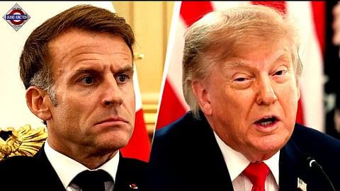 Emmanuel Macron and Donald Trump 