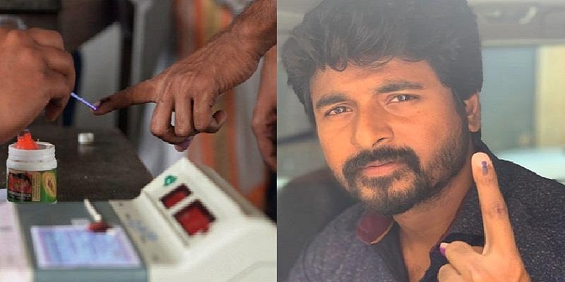 வாக்காளர் பட்டியலில் பெயரில்லாமல் வாக்களித்த சிவகார்த்திகேயன் ! 