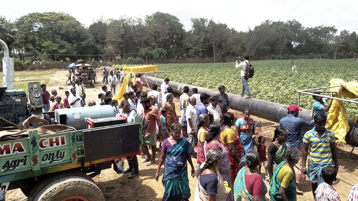 மக்கள் எதிர்ப்பை மீறி கெயில் நிறுவனம் குழாய் பதிக்கும் பணி தொடக்கம் : விவசாயிகள் வேதனை! 