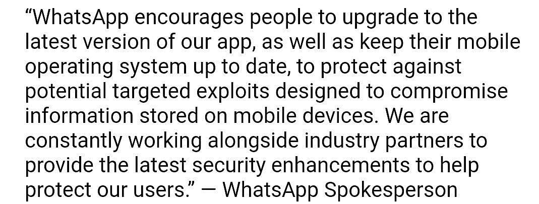 வாட்ஸப் செயலியை உடனடியாக அப்டேட் செய்யுங்கள் - பயனாளர்களுக்கு வாட்ஸப் நிறுவனம் வேண்டுகோள்!