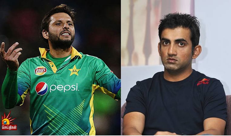 கவுதம் கம்பீர் பேசுவது  முட்டாள்தனமாக உள்ளது:  பாகிஸ்தான் வீரர் அஃப்ரிடி சாடல்!