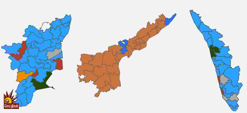 தமிழகம், கேரளா, ஆந்திராவில் மலராத தாமரை : பா.ஜ.கவிற்கு செக் வைத்த தென் மாநிலங்கள்!