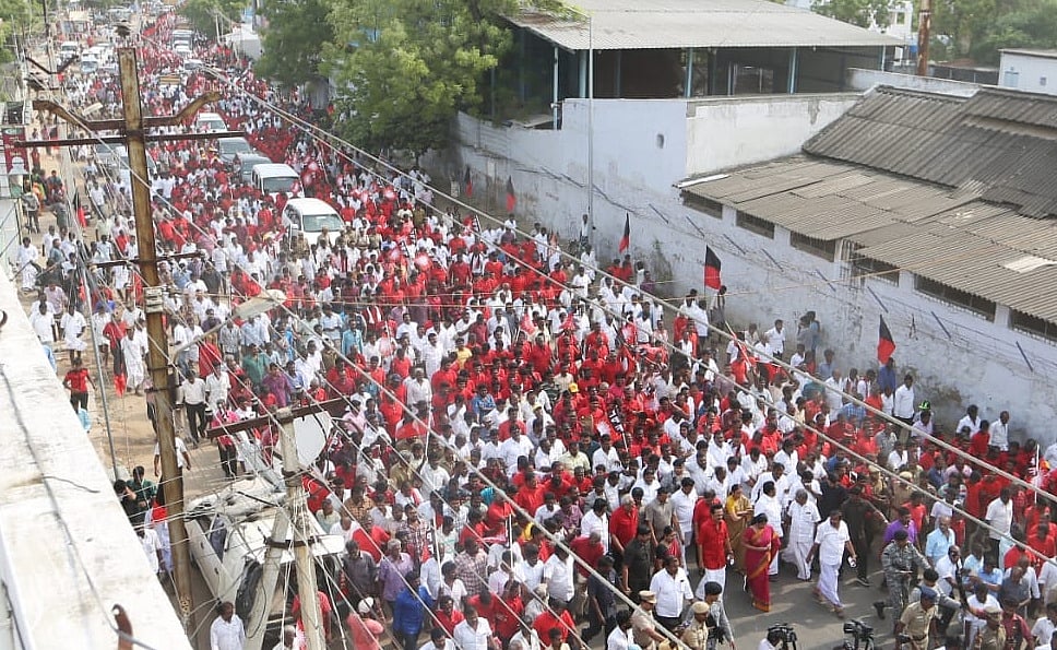 தூத்துக்குடியில் மே தின பேரணி: மு.க. ஸ்டாலின் பங்கேற்பு