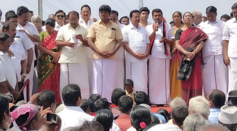 அரவக்குறிச்சியில் தி.மு.க பிரச்சாரத்திற்குஅனுமதி மறுப்பு : தேர்தல் ஆணையம் அராஜகம் !