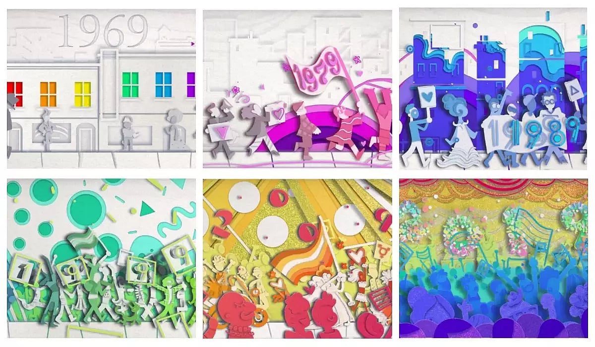 தன்பாலின ஈர்ப்பாளர்களின் 50 ஆண்டுகாலப் போராட்டம்: டூடுல் வெளியிட்டு பெருமைபடுத்திய கூகுள்!