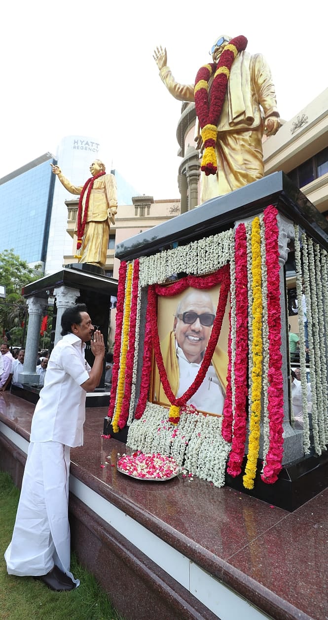 தலைவர் கலைஞரின் 96 வது பிறந்தநாள் :  தி.மு.க தலைவர் மு.க.ஸ்டாலின் மரியாதை! (ஆல்பம்)