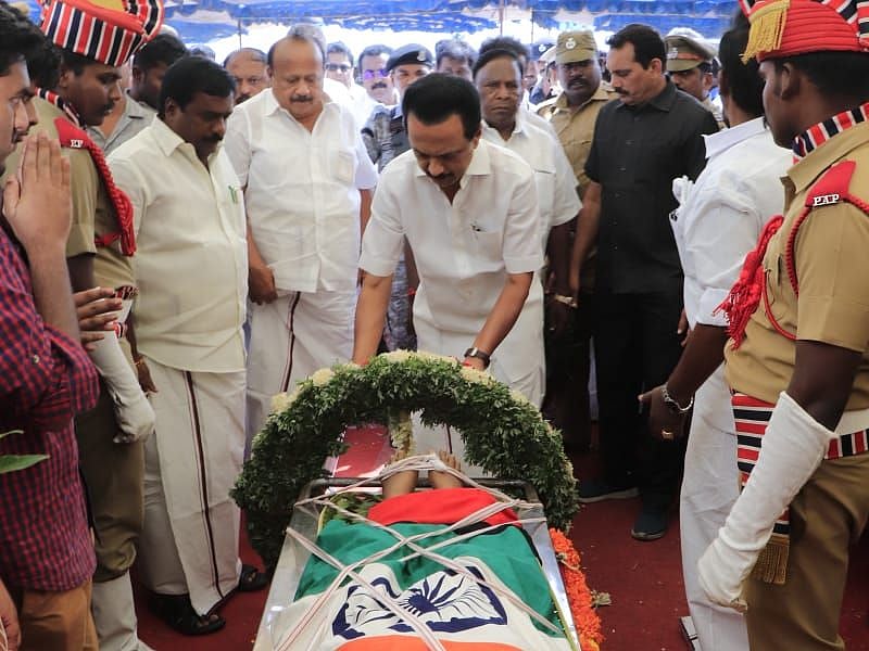 ஆர்.வி.ஜானகிராமன் உடலுக்கு தி.மு.க தலைவர் மு.க.ஸ்டாலின் அஞ்சலி! 