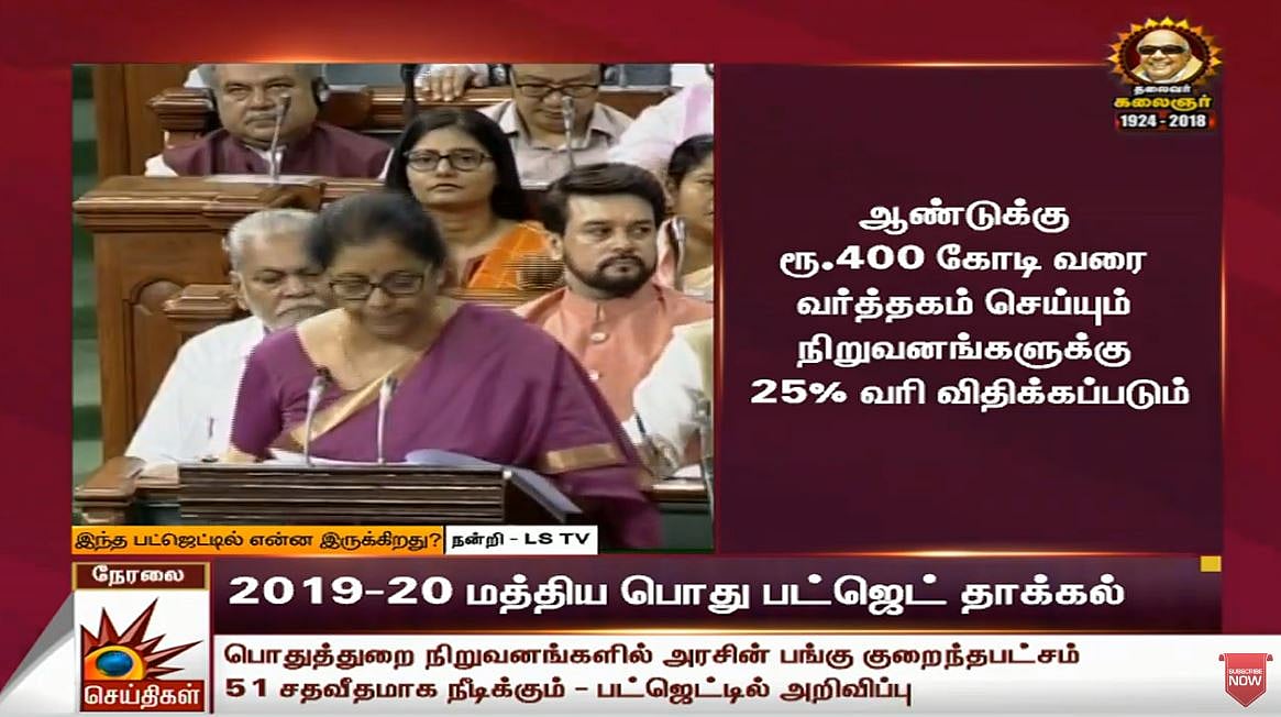 #LIVE மத்திய பட்ஜெட் 2019 : பங்குச்சந்தை சரிவு!