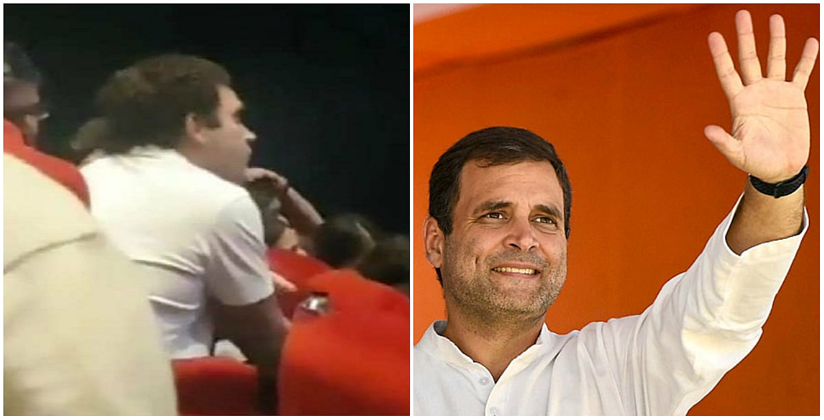 தலைவர் பதவி துறப்பு.. தியேட்டரில் படம்.. டென்ஷன் ஃப்ரீ ராகுல் காந்தி (வீடியோ)