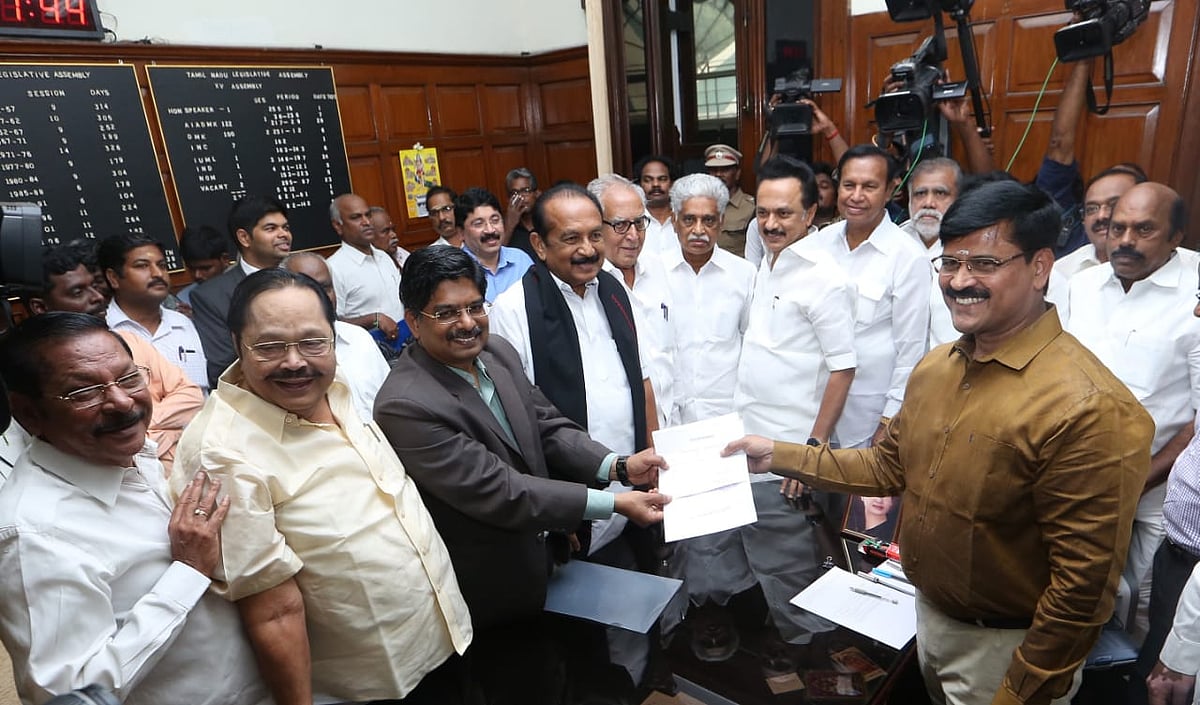 “தமிழக நலனுக்காக தொடர்ந்து செயல்படுவேன்” : வேட்புமனு தாக்கல் செய்த வைகோ பேச்சு!
