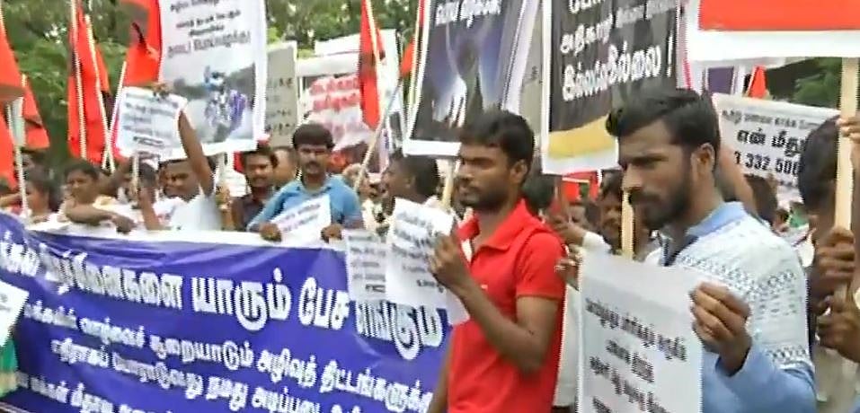 போராடுபவர்கள் மீது அடக்குமுறையை ஏவுவதா? : சென்னையில் 500-க்கும் மேற்பட்டோர் போராட்டம்!