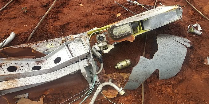 பயிற்சியில் ஈடுபட்டிருந்த மிக்-21 ரக விமானத்திலிருந்து கழன்று விழுந்த பெட்ரோல் டேங்க் !