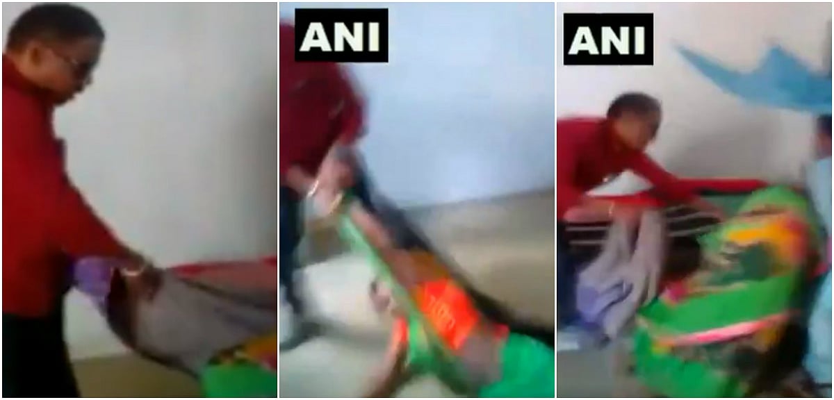 மனிதர்களா இவர்கள்?: வெள்ளத்தால் பள்ளியில் தஞ்சமடைந்த பெண்ணை தரதரவென இழுத்து வெளியே தள்ளிய கொடுமை! (Video)