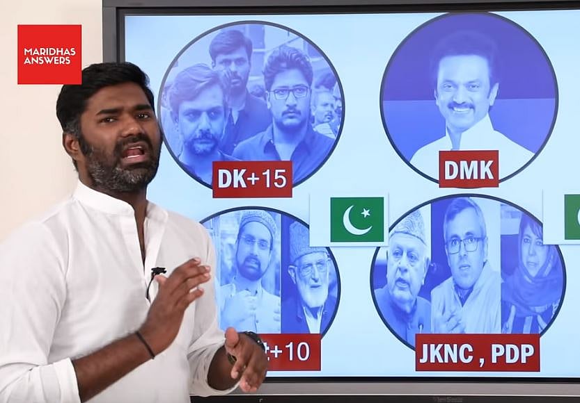 தி.மு.க பற்றி உண்மைக்குப் புறம்பான தகவல்களைப் பரப்பும் மாரிதாஸ் : காவல்துறையில் புகார்!