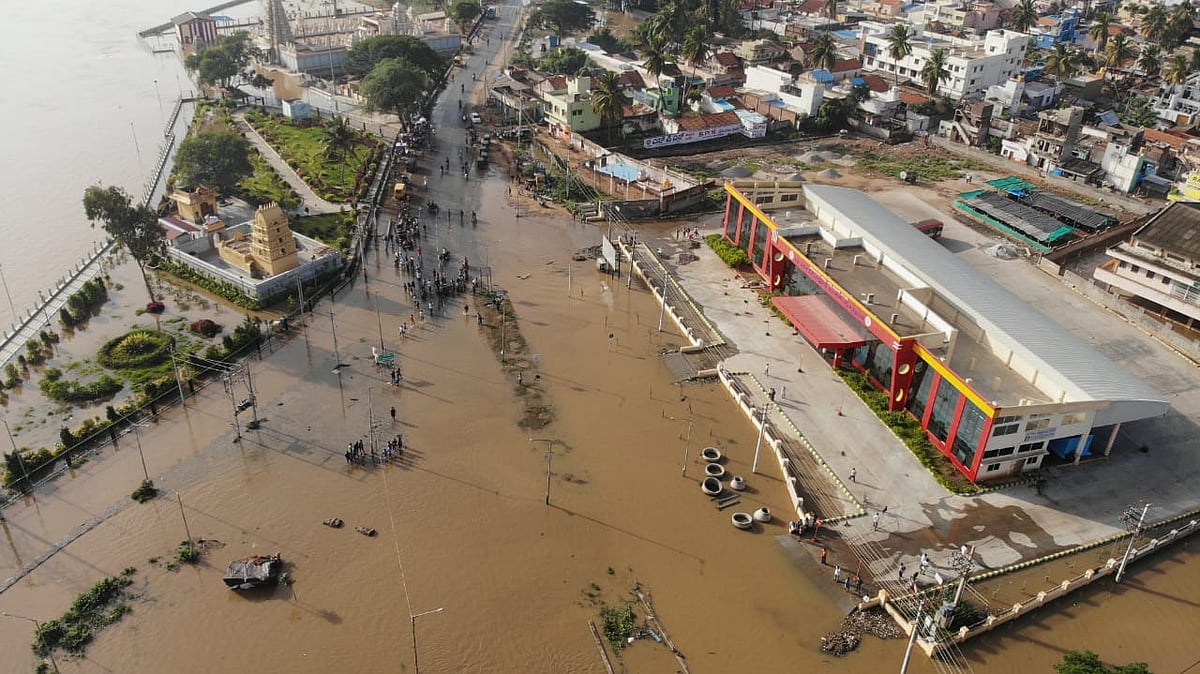 “வீட்டை மூழ்கடித்த வெள்ளம்” -  கூரையில் தஞ்சமடைந்த முதலை!
