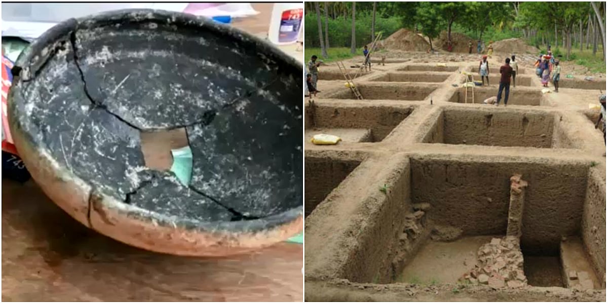 கீழடியில் கண்டுபிடிக்கப்பட்ட சுடுமண் பாத்திரம்... 2000 ஆண்டுகள் பழமையானது எனத் தகவல்!