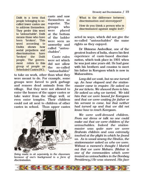 ‘தலித்’ என்றால் தீண்டத்தகாதவர்களா ? : பாடப் புத்தகத்தின் வழி குழந்தைகள் மனதில் நஞ்சை விதைக்கும் பா.ஜ.க !