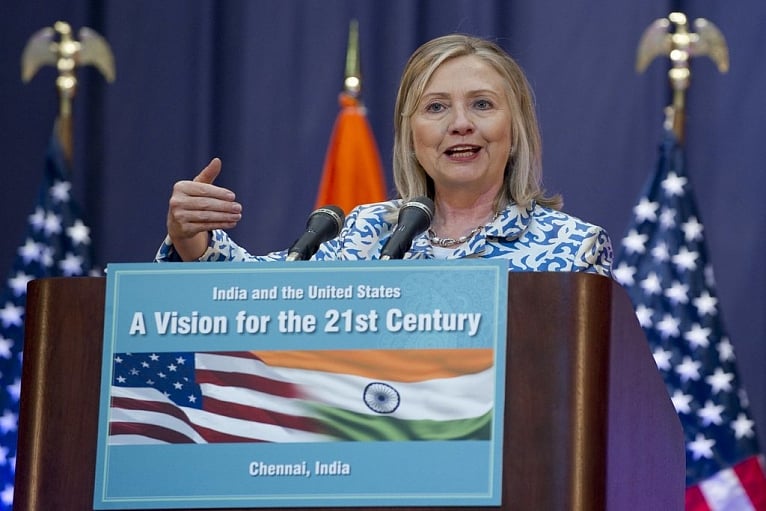 Hilary Clinton speaks at Anna Centenary Library