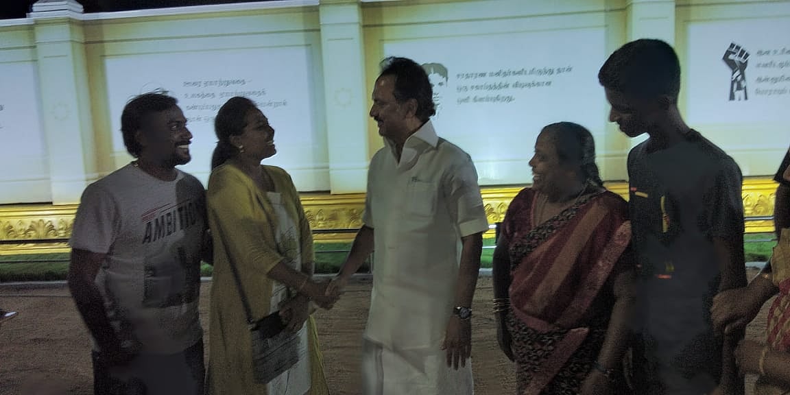 Muthukumar, Gnanambigai Family with MK Stalin