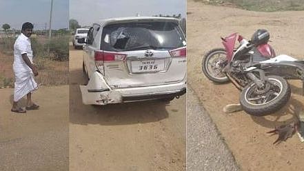 அதிவேகமாக வந்த அமைச்சரின் கார் மோதி இளைஞர்கள் படுகாயம் : வழக்குப் பதியாமல் ‘தாராளம்’ காட்டிய போலிஸ்!