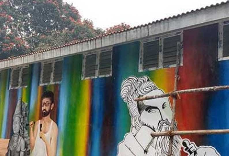 கழிப்பிட சுவரில் வரையப்பட்ட திருவள்ளுவரின் ஓவியம் : குன்னூரில் பரபரப்பு!
