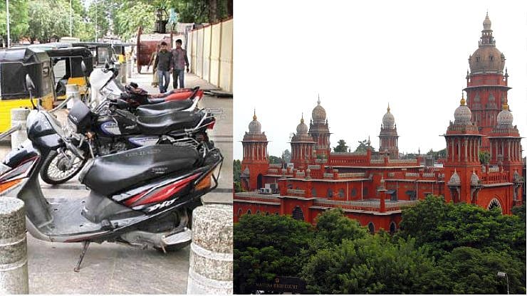 ''நடைபாதைகளில் நிறுத்தப்படும் வாகனங்களை அப்புறப்படுத்துக'' - சென்னை உயர்நீதிமன்றம் உத்தரவு!