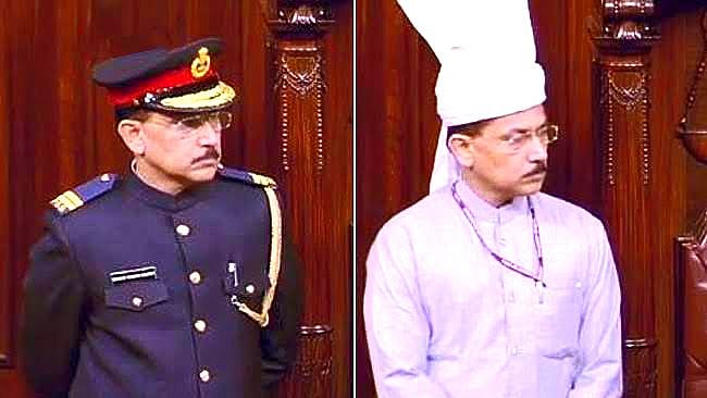 சபை காவலர்களுக்கு புதிய சீருடை ஏன்? எதிர்க்கட்சிகள் சரமாரி கேள்வி- உடை விவகாரத்தால் முடங்கிய மாநிலங்களவை!