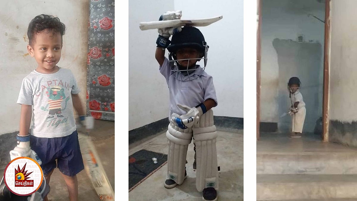 3 வயதில் தினமும் கிரிக்கெட் பயிற்சி: அடித்து நொறுக்கும் லிட்டில் மாஸ்டர் - வைரல் வீடியோ