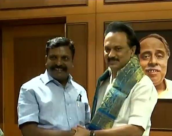 “சமூக நீதியை புதைக்கும் பா.ஜ.க செயலுக்கு எதிரான குரல் அறிவாலயத்தில் இருந்து ஒலிக்கிறது” - திருமாவளவன்