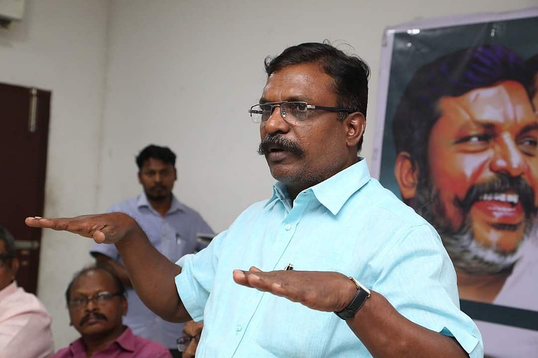 “தமிழகத்தில் காலூன்றவே திருவள்ளுவரைப் பிடித்துக் கொண்டு நடிக்கிறது பா.ஜ.க” - திருமாவளவன் குற்றச்சாட்டு!