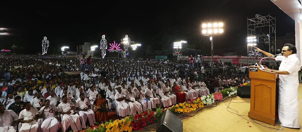 “அ.தி.மு.க அரசின் கொள்கையே கொள்ளையடிப்பதுதான்” - தி.மு.க பொதுக்கூட்டத்தில் தலைவர் மு.க.ஸ்டாலின் பேச்சு!