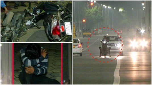 சென்னையில் மீண்டும் "தலை" தூக்கும் பைக் ரேஸ் கலாச்சாரம் : உயிருக்கு போராடும் 2 பேர்!