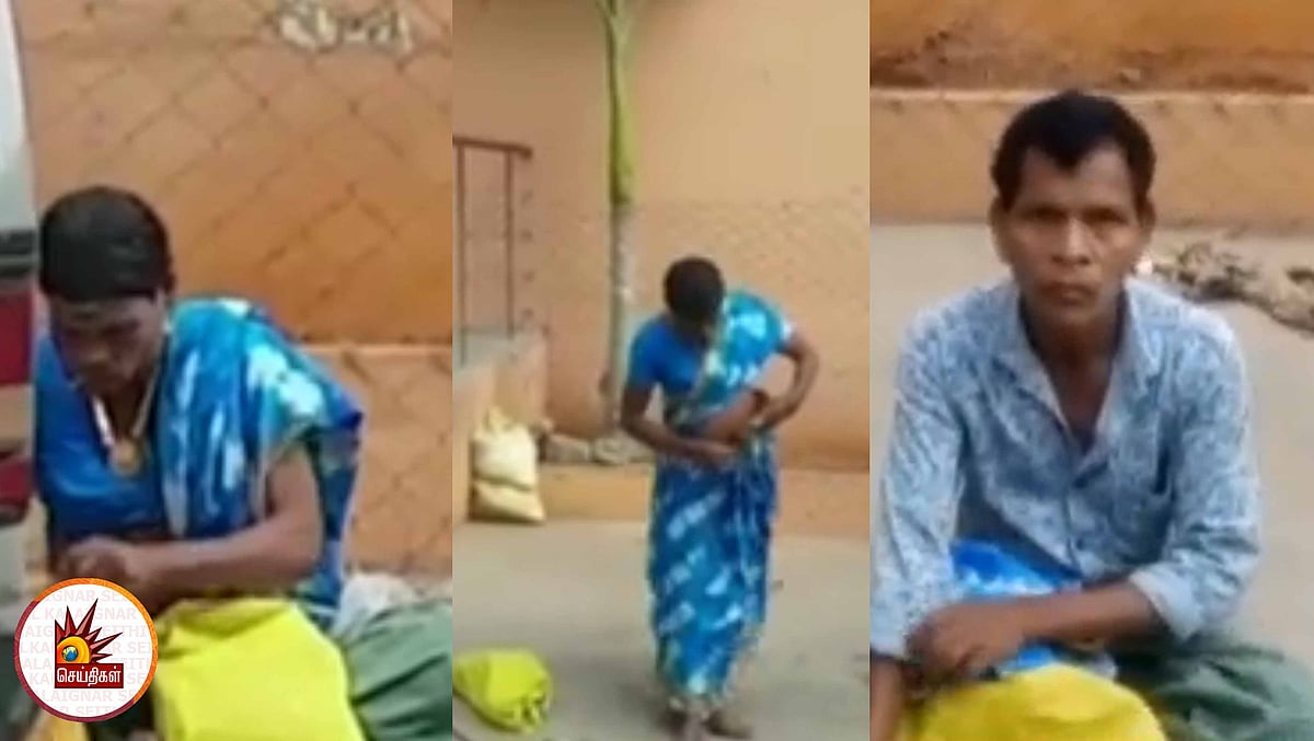 பெண்ணாக வேடமிட்டு வீட்டு வேலை செய்யும் நபர் : மதுரையில் ஒரு ‘அவ்வை சண்முகி’ !