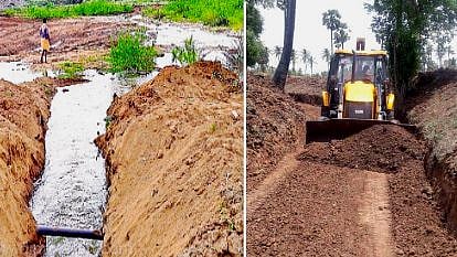 அரசை நம்பி பலனில்லையென சொந்த செலவில் 1 கி.மீ தொலைவுக்கு வாய்க்கால் அமைத்து நீரை சேமிக்கும் விவசாயிகள்!