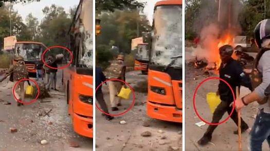 பேருந்துக்கு தீ வைத்தது யார்? - ஜல்லிக்கட்டு ஃபார்முலாவை பின்பற்றி வன்முறையை நிகழ்த்திய டெல்லி போலிஸ்!