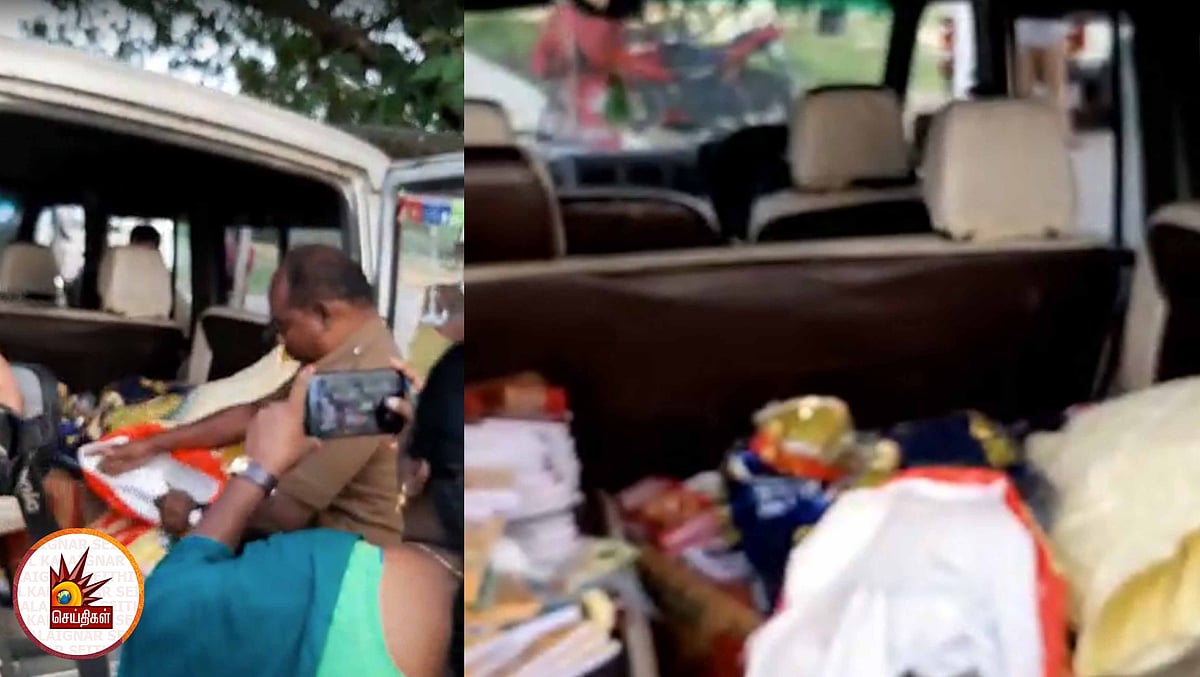வாக்காளர்களுக்கு வழங்க பரிசுப்பொருளுடன் சென்ற அ.தி.மு.கவினரின் வாகனம் பறிமுதல்; திருவள்ளூரில்  அதிரடி!
