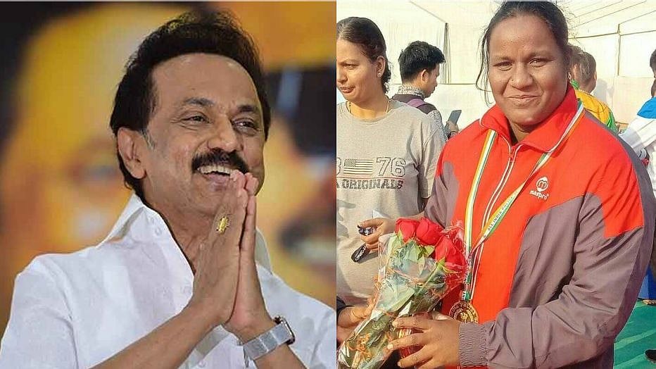 தெற்காசிய விளையாட்டுப் போட்டி : தங்கம் வென்ற தமிழக வீராங்கனை - மு.க. ஸ்டாலின் பாராட்டு !