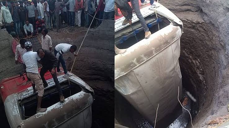 ஆட்டோவோடு நேருக்கு நேர் மோதி கிணற்றுக்குள் உருண்ட அரசுப்பேருந்து : 26 பேர் பலி- நாசிக் அருகே கோர விபத்து!